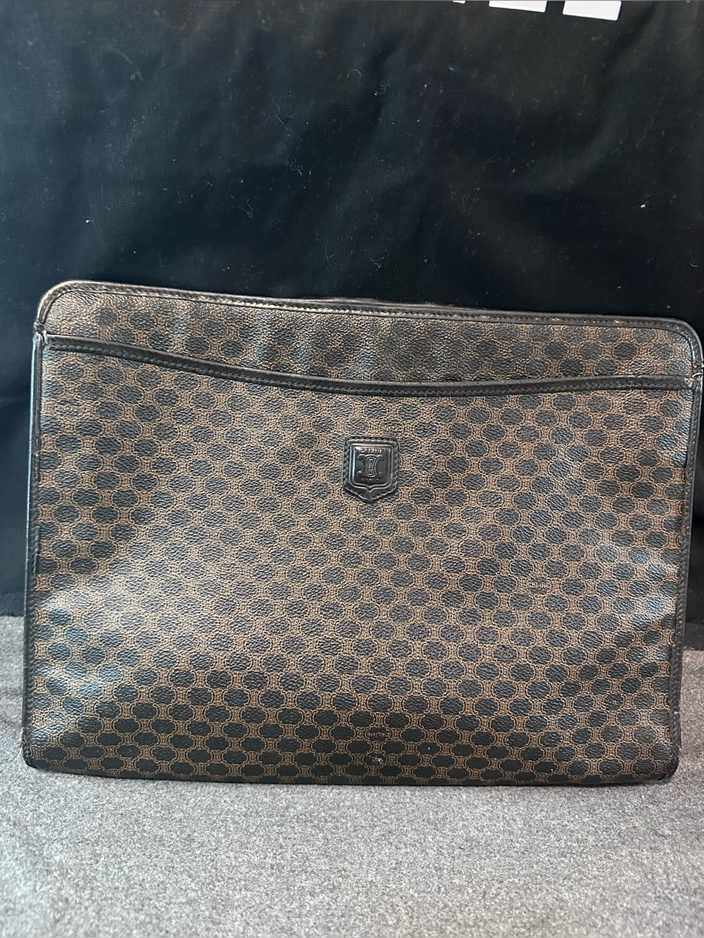 CELINE Paris vintage Macadam Document/Portfolio Clutch Authentic